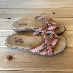G.H. Bass Sunjuns Sharon Leather Thong Sandals 7.5